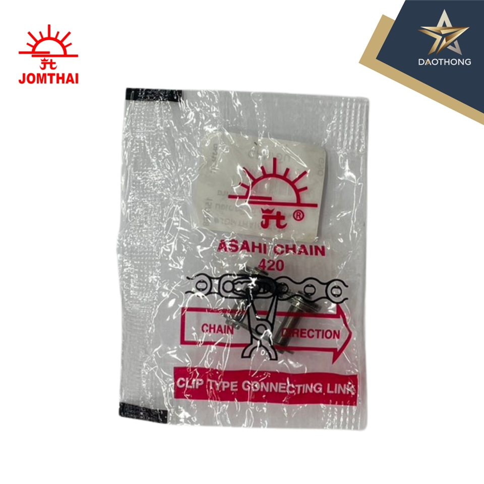 #JOMTHAI ข้อต่อโซ่มอเตอร์ไซด์ 420 ดำ พระอาทิตย์