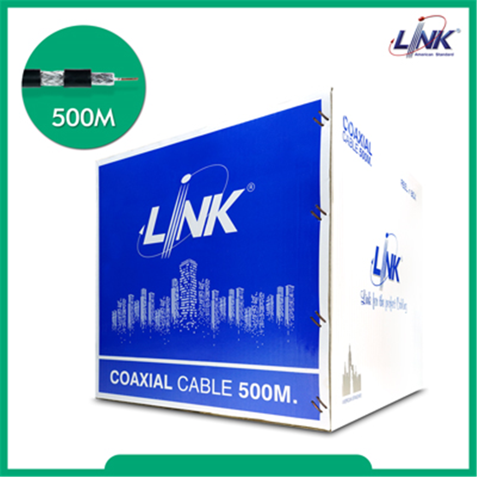 #LINK สาย RG-6 95% CB-0106A สีดำ ภายใน (ตัดขาย)