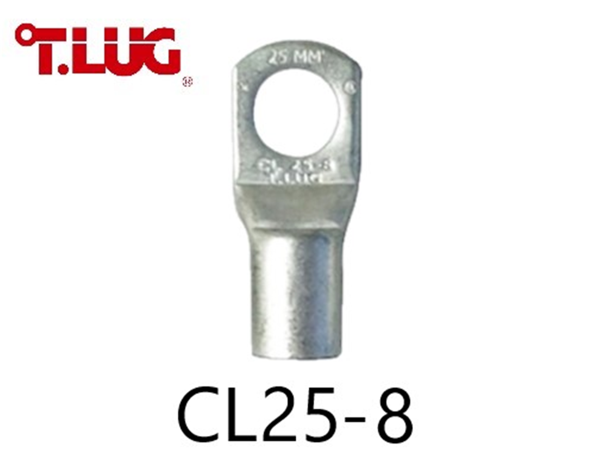 #T.LUG หางปลาทองแดง รุ่นหนา สำหรับสาย 25มม. CL25-8