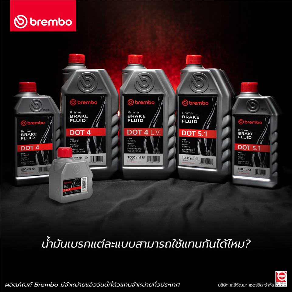 #BREMBO น้ำมันเบรค แบมโบ้ DOT4 ขวดเล็ก 0.25L