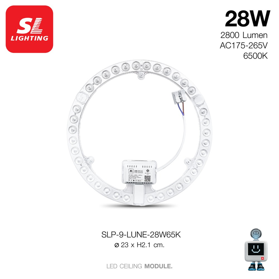 #SL 9-LUNE-28W65K แผงไฟซาลาเปา 28W 6500K