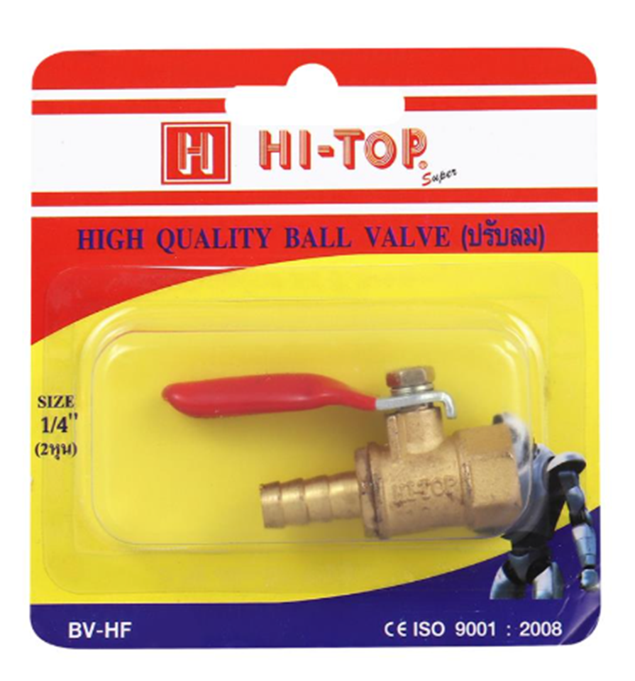 วาล์วปรับลม 1/4นิ้ว เกลียวใน-หางปลา HI-TOP BV-HF
