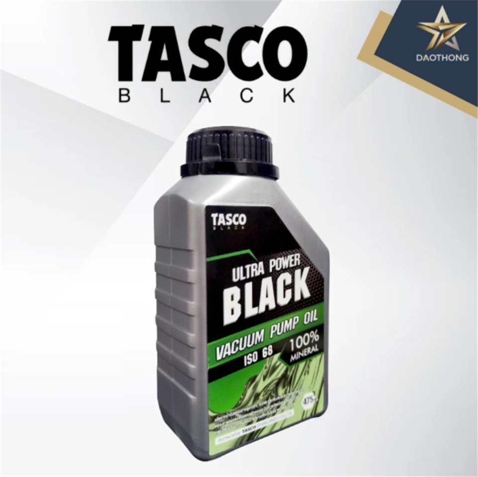 #TASCO VO68 น้ำมันแวคคั่มปั๊ม Vacuum oil Ultra Power Black 475 ML.